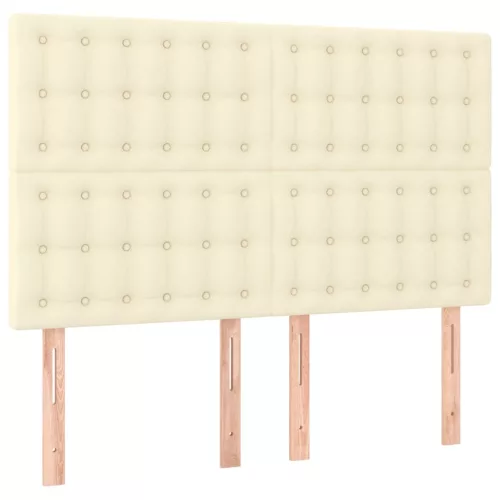 Krémszínű műbőr LED-es fejtámla 144x5x118/128 cm