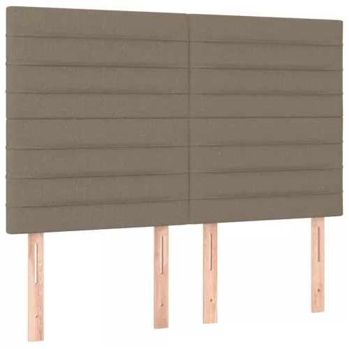 Tópszínű szövet LED-es fejtámla 144x5x118/128 cm