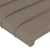 Tópszínű szövet LED-es fejtámla 144x5x118/128 cm
