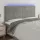Világosszürke bársony LED-es fejtámla 200x5x118/128 cm