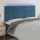 Sötétkék bársony LED-es fejtámla 200x5x118/128 cm
