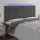 Sötétszürke bársony LED-es fejtámla 200x5x118/128 cm