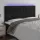 Fekete bársony LED-es fejtámla 200x5x118/128 cm