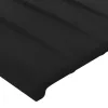 Fekete bársony LED-es fejtámla 200x5x118/128 cm