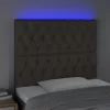 Tópszínű szövet LED-es fejtámla 100x7x118/128 cm