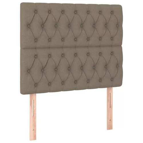 Tópszínű szövet LED-es fejtámla 100x7x118/128 cm