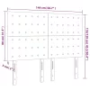 Világosszürke szövet LED-es fejtámla 144x5x118/128 cm