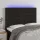 Fekete szövet LED-es fejtámla 144x5x118/128 cm