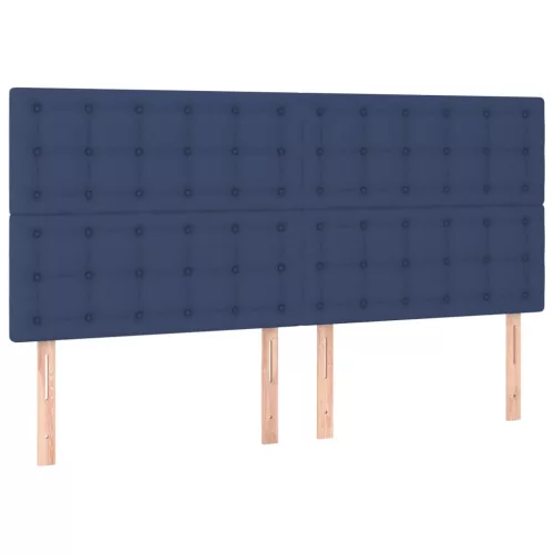 Kék szövet LED-es fejtámla 180x5x118/128 cm