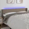 Tópszínű szövet LED-es fejtámla 183 x 16 x 78/88 cm