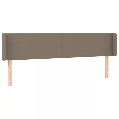Tópszínű szövet LED-es fejtámla 183 x 16 x 78/88 cm