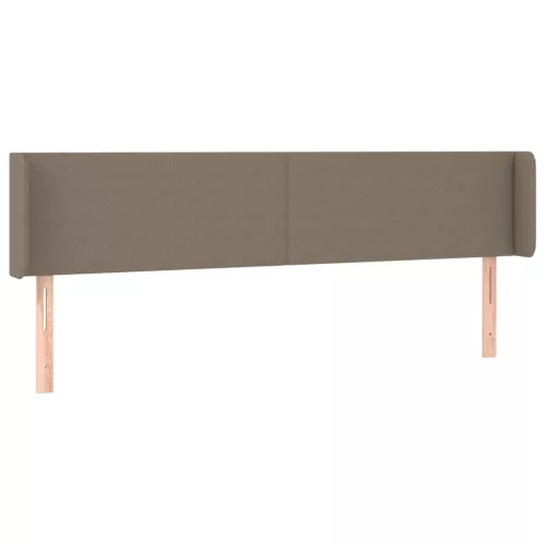 Tópszínű szövet LED-es fejtámla 203 x 16 x 78/88 cm