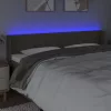 Tópszínű szövet LED-es fejtámla 203 x 16 x 78/88 cm