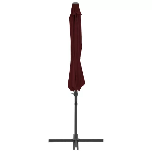 Bordó konzolos napernyő acélrúddal 300 cm