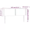 Világosszürke bársony LED-es fejtámla 147 x 16 x 78/88 cm