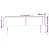 Fekete bársony LED-es fejtámla 163 x 16 x 78/88 cm