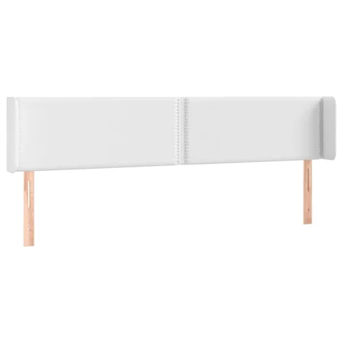 Fehér műbőr LED-es fejtámla 203x16x78/88 cm