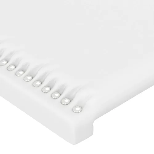Fehér műbőr LED-es fejtámla 203x16x78/88 cm