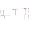 Fehér műbőr LED-es fejtámla 203x16x78/88 cm