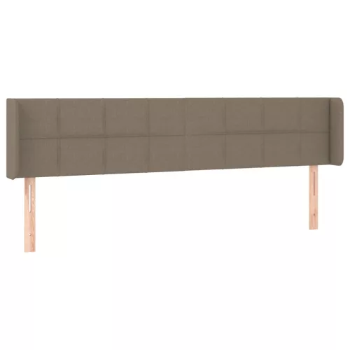 Tópszínű szövet LED-es fejtámla 203 x 16 x 78/88 cm