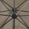 Tópszínű konzolos napernyő rúddal és LED-fényekkel 300 cm