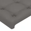Szürke műbőr LED-es fejtámla 183x16x78/88 cm