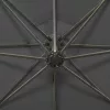 Antracitszürke konzolos napernyő rúddal és LED-fényekkel 300 cm