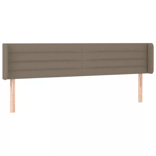 Tópszínű szövet LED-es fejtámla 183 x 16 x 78/88 cm