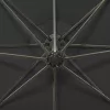 Fekete konzolos napernyő rúddal és LED-fényekkel 300 cm