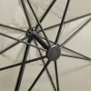 Homokszínű konzolos napernyő rúddal és LED-fényekkel 300 cm
