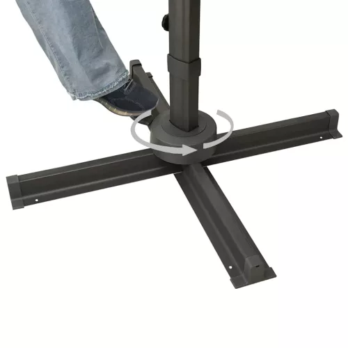 Zöld konzolos napernyő rúddal és LED-fényekkel 300 cm