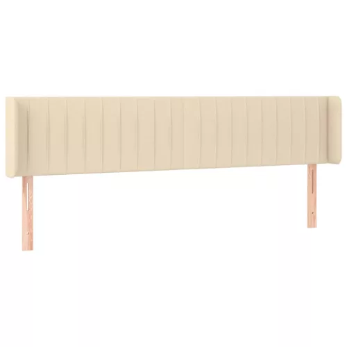 Krémszínű szövet LED-es fejtámla 163 x 16 x 78/88 cm