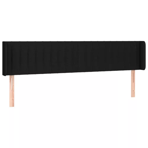 Fekete szövet LED-es fejtámla 203 x 16 x 78/88 cm