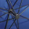 Azúrkék konzolos napernyő rúddal és LED-fényekkel 300 cm