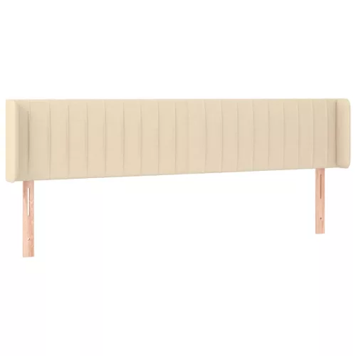 Krémszínű szövet LED-es fejtámla 203 x 16 x 78/88 cm