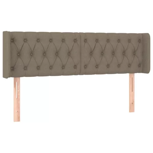Tópszínű szövet LED-es fejtámla 147 x 16 x 78/88 cm