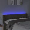 Tópszínű szövet LED-es fejtámla 147 x 16 x 78/88 cm