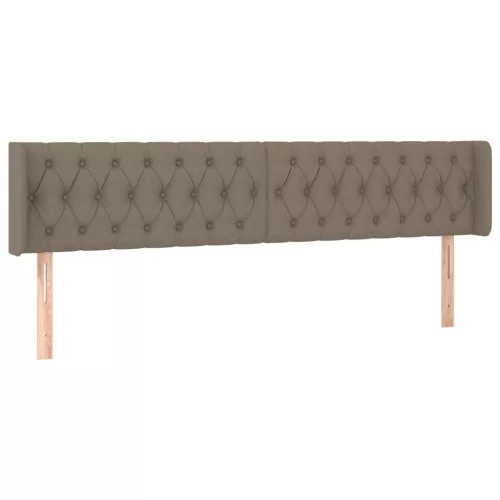 Tópszínű szövet LED-es fejtámla 183 x 16 x 78/88 cm