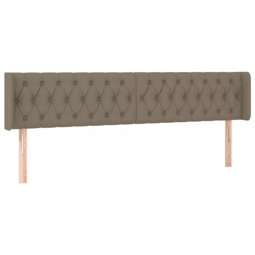 Tópszínű szövet LED-es fejtámla 203 x 16 x 78/88 cm