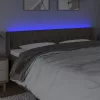 Tópszínű szövet LED-es fejtámla 203 x 16 x 78/88 cm