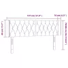 Sötétkék bársony LED-es fejtámla 147 x 16 x 78/88 cm
