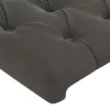 Sötétszürke bársony LED-es fejtámla 163 x 16 x 78/88 cm