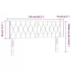Sötétzöld bársony LED-es fejtámla 163 x 16 x 78/88 cm