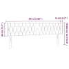 Sötétszürke bársony LED-es fejtámla 203 x 16 x 78/88 cm
