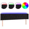 Fekete bársony LED-es fejtámla 203 x 16 x 78/88 cm