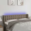 Tópszínű szövet LED-es fejtámla 147 x 16 x 78/88 cm