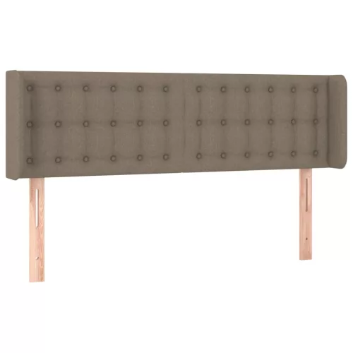 Tópszínű szövet LED-es fejtámla 147 x 16 x 78/88 cm