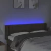 Tópszínű szövet LED-es fejtámla 147 x 16 x 78/88 cm