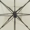 Dupla tetejű konzolos kerti napernyő 300 x 300 cm homokszínű