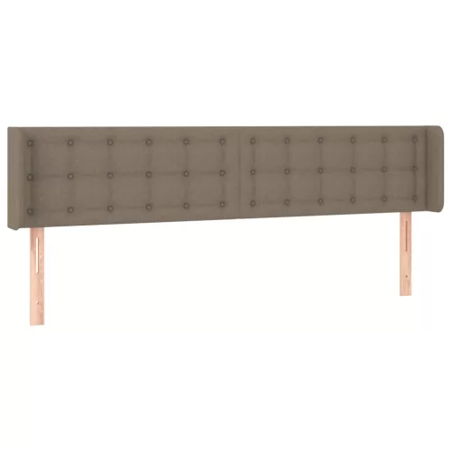 Tópszínű szövet LED-es fejtámla 203 x 16 x 78/88 cm
